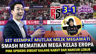 🔴 WARGA KOREA AUTO KAGET ‼️ Set Keempat BERLANGSUNG KERAS ❗ Megawati Saat Red Sparks Vs Pink Spiders