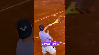 RAFA Nadal ripping forehands with Uncle Tony’s son 🔥🎾💪 #shorts