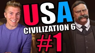 Civilization 6 Gameplay [Civ 6 America Let’s Play] USA - Part 1 | Full Leader Playthrough!