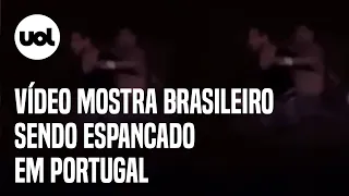 Vídeo mostra momento em que brasileiro é espancado em rio de Portugal