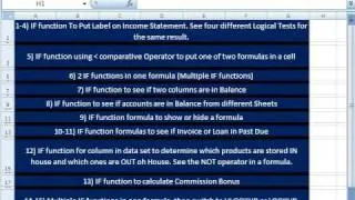 Excel Magic Trick 452: IF Function Formula 16 Examples
