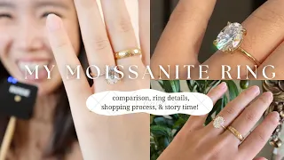 MY MOISSANITE RING EXPERIENCE | (comparison, ring details, shopping process, and story time!)