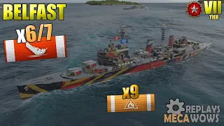 AWESOME Belfast 6 Kills OF 7 Ships RANKED Battle | World of Warships