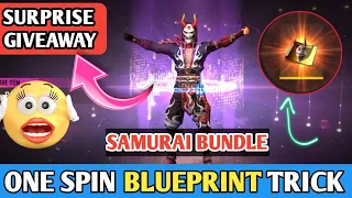 FREEFIRE SAMURAI BUNDLE BLUEPRINT TRICK || SURPRISE GIVEAWAY|| BEAST GAMER