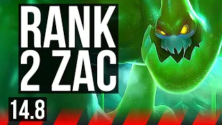 ZAC vs TRUNDLE (TOP) | Rank 2 Zac, Comeback, 43k DMG, 6 solo kills, Godlike | JP Grandmaster | 14.8