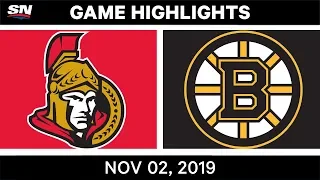 NHL Highlights | Senators vs Bruins – Nov. 2, 2019
