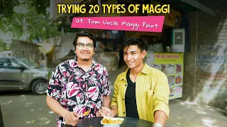 Trying 20 Types Of Maggi At Tom Uncle's Maggi Point | Ok Tested