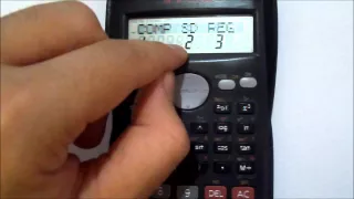 Especificação do modo de cálculo na Calculadora Científica