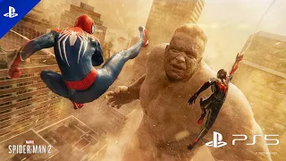 [PS5] Marvel Spider Man 2 - Sand Man Boss Fight Ultra HD Graphics 4K 60 FPS Gameplay [No Commentary]