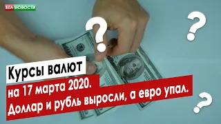 Доллар и рубль выросли, а евро упал. Курсы валют на 17 марта 2020