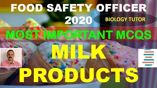 FOOD SAFETY OFFICER - 2020 MCQs - MILK PRODUCTS - TOPIC WISE QUIZ - DAY - 14