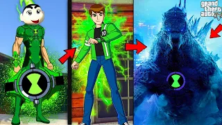 "Shinchan vs. Godzilla: The Ultimate Battle With Ben10 !" in GTA 5 👽🔥