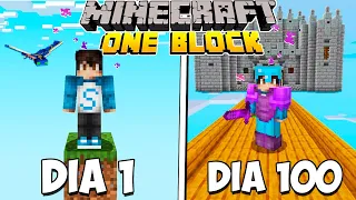 SOBREVIVÍ 100 DÍAS en un UN SOLO BLOQUE en MINECRAFT 😱 Sparta356