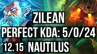 ZILEAN & Jhin vs NAUTILUS & Draven (SUP) | 5/0/24, 7.0M mastery, 1700+ games | NA Challenger | 12.15