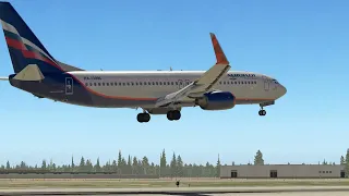 X Plane 11 Посадка Самолета Boeing 737-800 AEROFLOT В Шереметьево