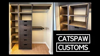 Small Custom Closet Build with LED Lights