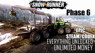 SNOWRUNNER PHASE 6 save game | EPIC + STEAM/CODEX | Everything Unlocked | Unlimited Money