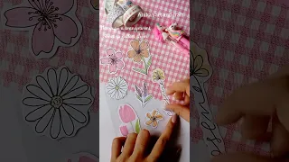 DIY Flower Stickers For Journal | Homemade flower stickers #shorts #trending #stickers #journal