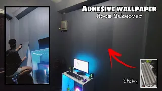 Room Makeover - Sticky Adhesive wallpaper (low budget)