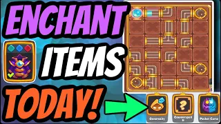 ENCHANT ITEMS LIKE AN EXPERT!! OUR FIRST LEGENDARY ENCHANTMENT!! | In Rush Royale!