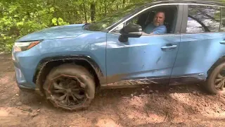 Mudding in a RAV4 Hybrid? Oh yes. Yes you can