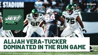 Alijah Vera-Tucker was a BEAST in the running game vs New England