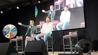 Jensen Ackles & Richard Speight Jr. + Jared Padalecki & Rob Benedict in the end, JIB14 Sunday (JrJr)