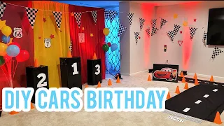 DIY CARS BIRTHDAY PARTY DECORATIONS / DIY RACE CAR BIRTHDAY PARTY IDEAS / RACE CAR PARTY DECORATIONS