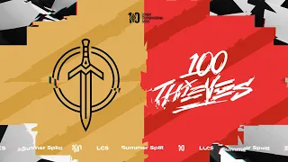 GG vs. 100 - Week 7 Day 1 | LCS Summer Split | Golden Guardians vs. 100 Thieves (2022)