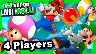 New Super Luigi U Deluxe – 4 players Co-Op Walkthrough (All Star Coins) Full Game