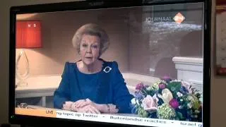 Queen Beatrix announces her abdication 01/28/2013