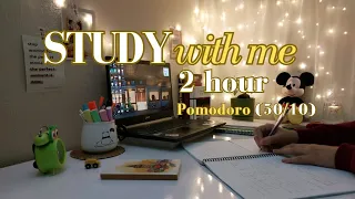 2-Hr Study With Me 🎧| ambient piano and rain 🌧💙🎶| pomodoro (50/10) ⏰️. Enjoy your study time ❤️.