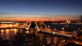 St.Petersburg, Russia, white nigths, Palace bridge