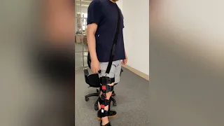 How To Put On A Adjustable Length Post OP Knee Brace