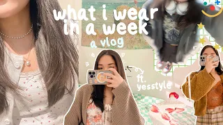 what i wear in a week VLOG 💌 cozy, simple cute outfit ideas (ft. yesstyle haul)