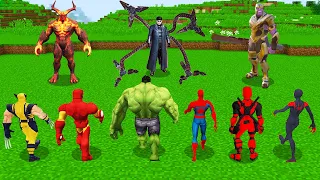 HOW TO PLAY SUPERHEROES - SPIDER-MAN / DEADPOOL / IRON MAN / WOLVERINE / MILES MORALES in Minecraft