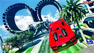 GTA 5 Awesome Stunt Racing w/THE STREAM TEAM!! Epic Wallrides and Loop Races (GTA 5 Funny Moments)