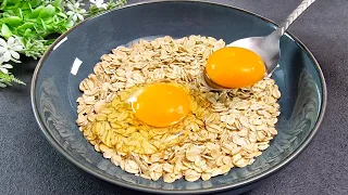 1 cup of oatmeal! Better than pizza! 🔝 Healthy recipe! Creative recipe oatmeal and eggs