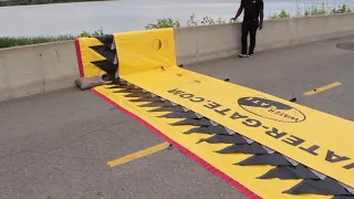 Using a Water-Gate Flood Barrier against a wall