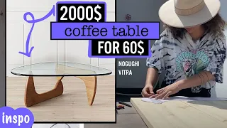 DIY NOGUCHI COFFEE TABLE VITRA// how to make a glass table