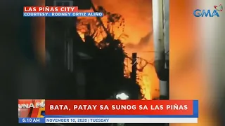 UB: Bata, patay sa sunog sa Las Piñas