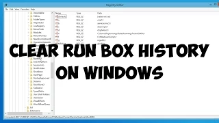 Clear run box history on Windows