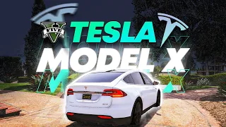 GTA 5 Tesla Model X | GTA V Car Tesla Model X mod GAMEPLAY | GTA V Car Mod