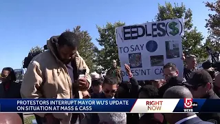 Protesters disrupt mayor event about Mass and Cass