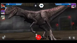 easy win against carnoraptor😎 JURASSIC WORLD THE GAME