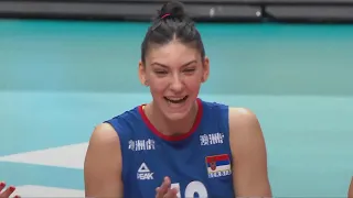 Tijana Boskovic | Great Smile 😄 | 2018.10.19 FIVB World Championship Semifinal | SRB vs NED (25-1)