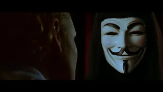 V for Vendetta filminden karantina, virüs ve diğer bir kaç sahne