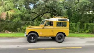 1974 Land Rover Series III Diesel, walk around, starting and drive by