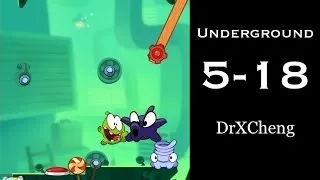 Cut the Rope 2 Walkthrough - Underground 5-18 - 3 Stars + Medal [HD]