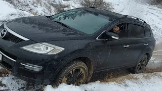 Off-road. Mazda CX-9 по песчаным горкам. Восстановил полный привод.